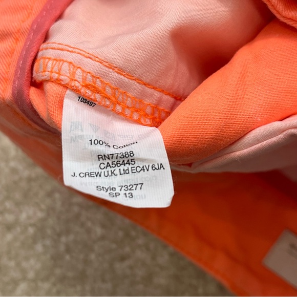 J Crew Factory Shorts Womens 00 Orange Sail Boats Chino Pockets Outdoors Casual - Picture 4 of 9